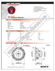 View XS-L151P5 pdf Marketing Specifications & dimensions