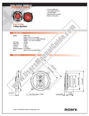 Voir XS-V1330A pdf Spécifications de marketing