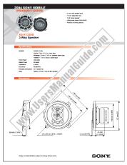 Ver XS-V1335X pdf Especificaciones de comercialización