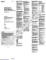 View CDX-F5505X pdf XM Satellite Radio Operating manual