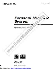Ver ZS-M35 pdf Manual de usuario principal