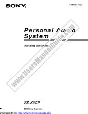 Ver ZS-X3CP pdf Manual de usuario principal
