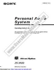 Vezi ZS-XN30 pdf Instrucțiuni de operare (manual primar)