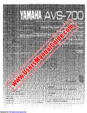 View AVS-700 pdf OWNER'S MANUAL
