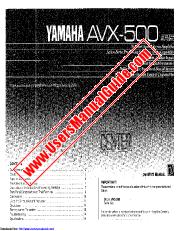 Voir AVX-500 pdf MODE D'EMPLOI