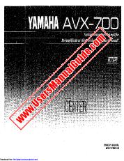 Voir AVX-700 pdf MODE D'EMPLOI