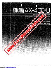 Visualizza AX-400 pdf MANUALE DEL PROPRIETARIO