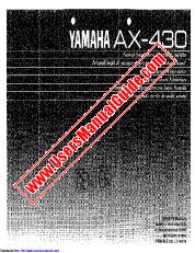 Visualizza AX-430 pdf MANUALE DEL PROPRIETARIO