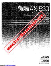 Visualizza AX-530 pdf MANUALE DEL PROPRIETARIO