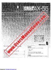 Visualizza AX-55 pdf MANUALE DEL PROPRIETARIO