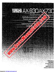 Voir AX-730 pdf MODE D'EMPLOI