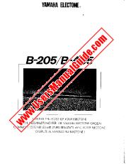 Ver B-205 pdf Manual De Propietario (Imagen)