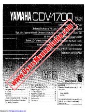 Voir CDV-1700 pdf MODE D'EMPLOI