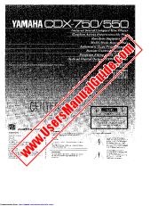 View CDX-550 pdf OWNER'S MANUAL