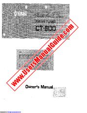View CT-600 pdf OWNER'S MANUAL