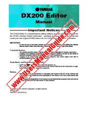 Visualizza DX200 Editor pdf Manuale del proprietario