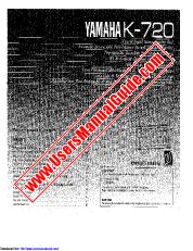 Ver K-720 pdf EL MANUAL DEL PROPIETARIO