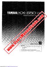 Voir KX-650 pdf MODE D'EMPLOI