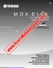 View MDX-E100 pdf OWNER'S MANUAL
