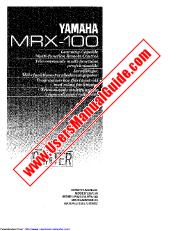 View MRX-100 pdf OWNER'S MANUAL