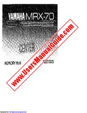 View MRX-70 pdf OWNER'S MANUAL