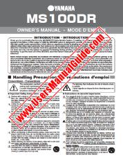 Ver MS100DR pdf El manual del propietario