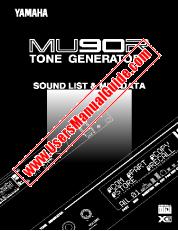 Voir MU90R pdf Sound List & MIDI Data