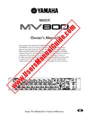 Ver MV800 pdf El manual del propietario