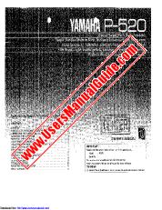 Visualizza P-520 pdf MANUALE DEL PROPRIETARIO