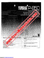 Visualizza P-850 pdf MANUALE DEL PROPRIETARIO