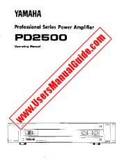 Ver PD2500 pdf Manual De Propietario (Imagen)