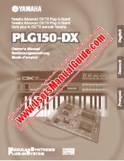 Voir PLG150-DX pdf Mode d'emploi