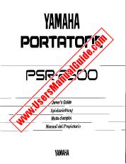 Voir PSR-2500 pdf Manuel du propriétaire (de l'image)