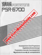 Voir PSR-6700 pdf Chord Progressions Accompanument