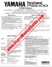 Vezi PSS-100 pdf Manualul proprietarului (imagine)