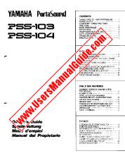 Ver PSS-103 pdf Manual De Propietario (Imagen)