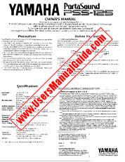 Vezi PSS-125 pdf Manualul proprietarului (imagine)