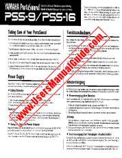 Ver PSS-16 pdf Manual De Propietario (Imagen)