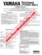 Vezi PSS-80 pdf Manualul proprietarului (imagine)