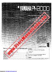 View R-2000 pdf OWNER'S MANUAL