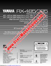 View RX-485 pdf OWNER'S MANUAL