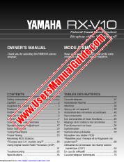 Voir RX-V10 pdf MODE D'EMPLOI