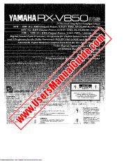 Ver RX-V850 pdf EL MANUAL DEL PROPIETARIO