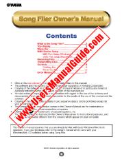 Visualizza Song Filer pdf Manuale del proprietario