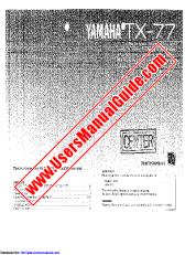 Visualizza TX-77 pdf MANUALE DEL PROPRIETARIO