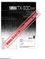 Ver TX-930 pdf EL MANUAL DEL PROPIETARIO