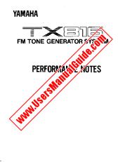 View TX816 pdf Performance Note (Image)