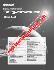 Voir TYROS pdf Liste des données