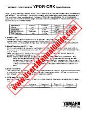 Ver YPDR-CRK pdf Manual De Propietario (Imagen)