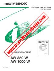 View AW850W pdf Instruction Manual - Product Number Code:914283101